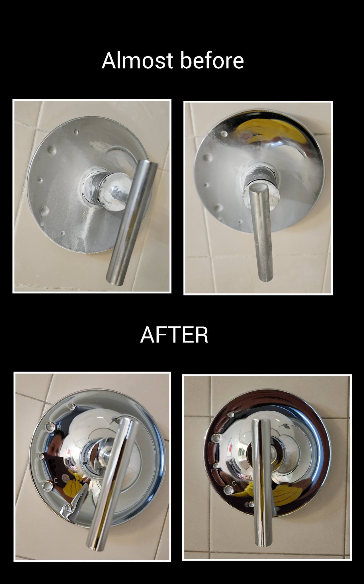 Shower glass before cleaning