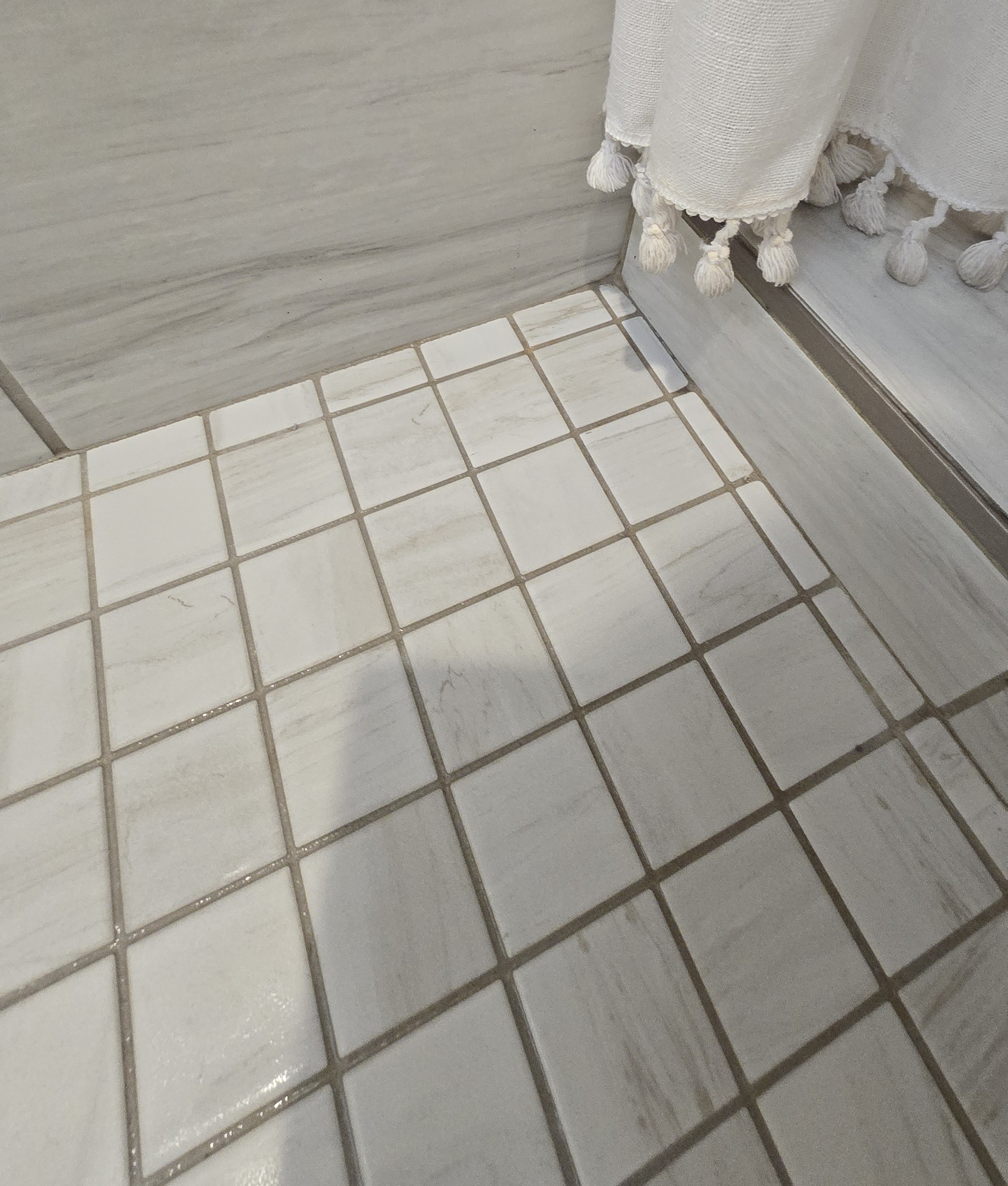 Shower tile after cleaning