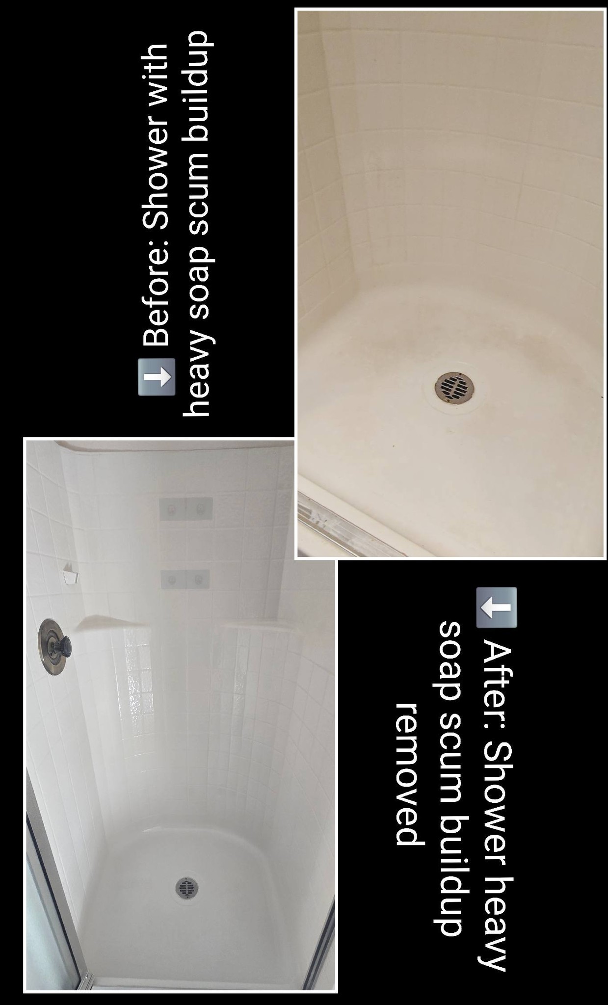 Shower cleaning that affects cleaning time