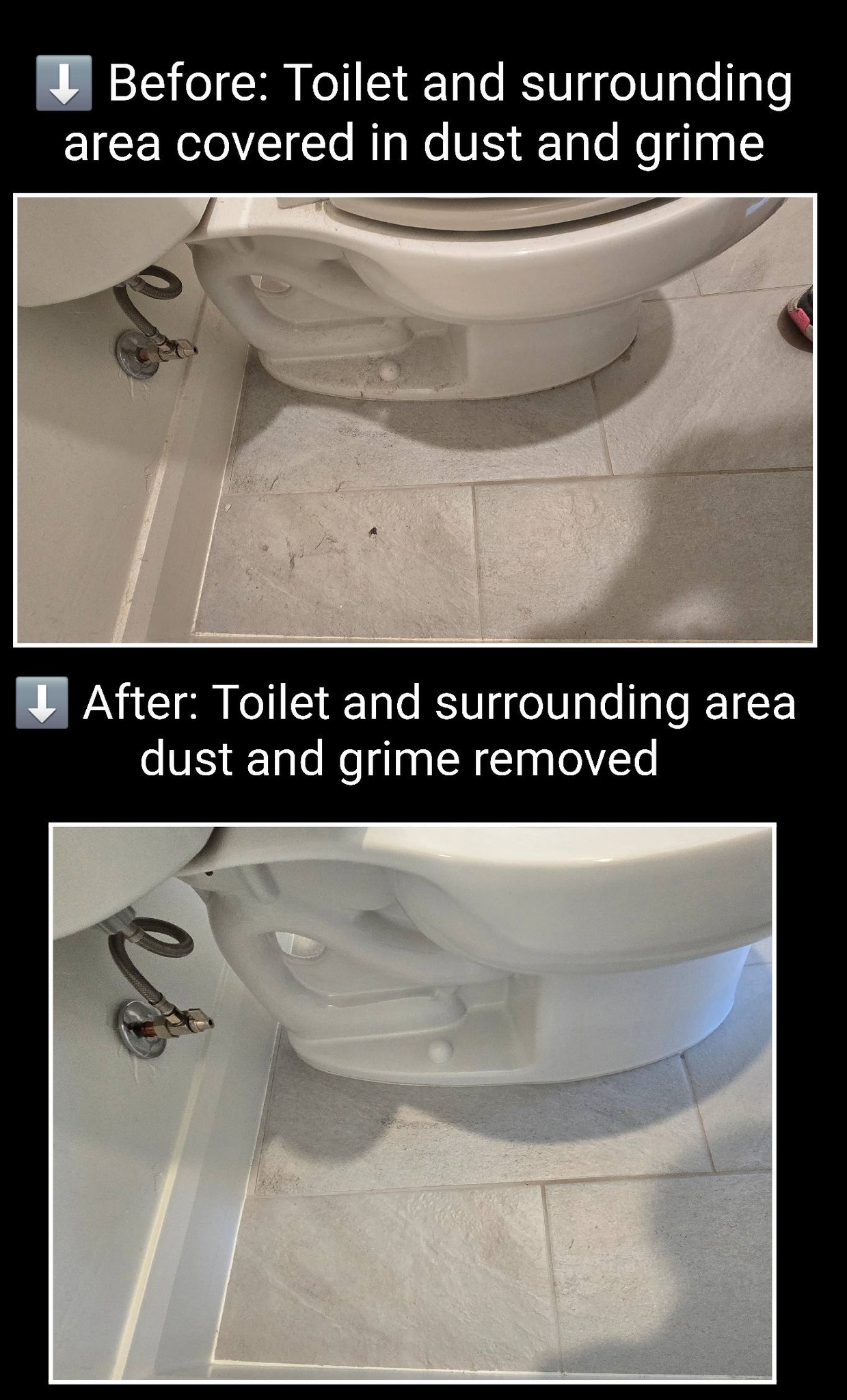 Bathroom detail cleaning time example