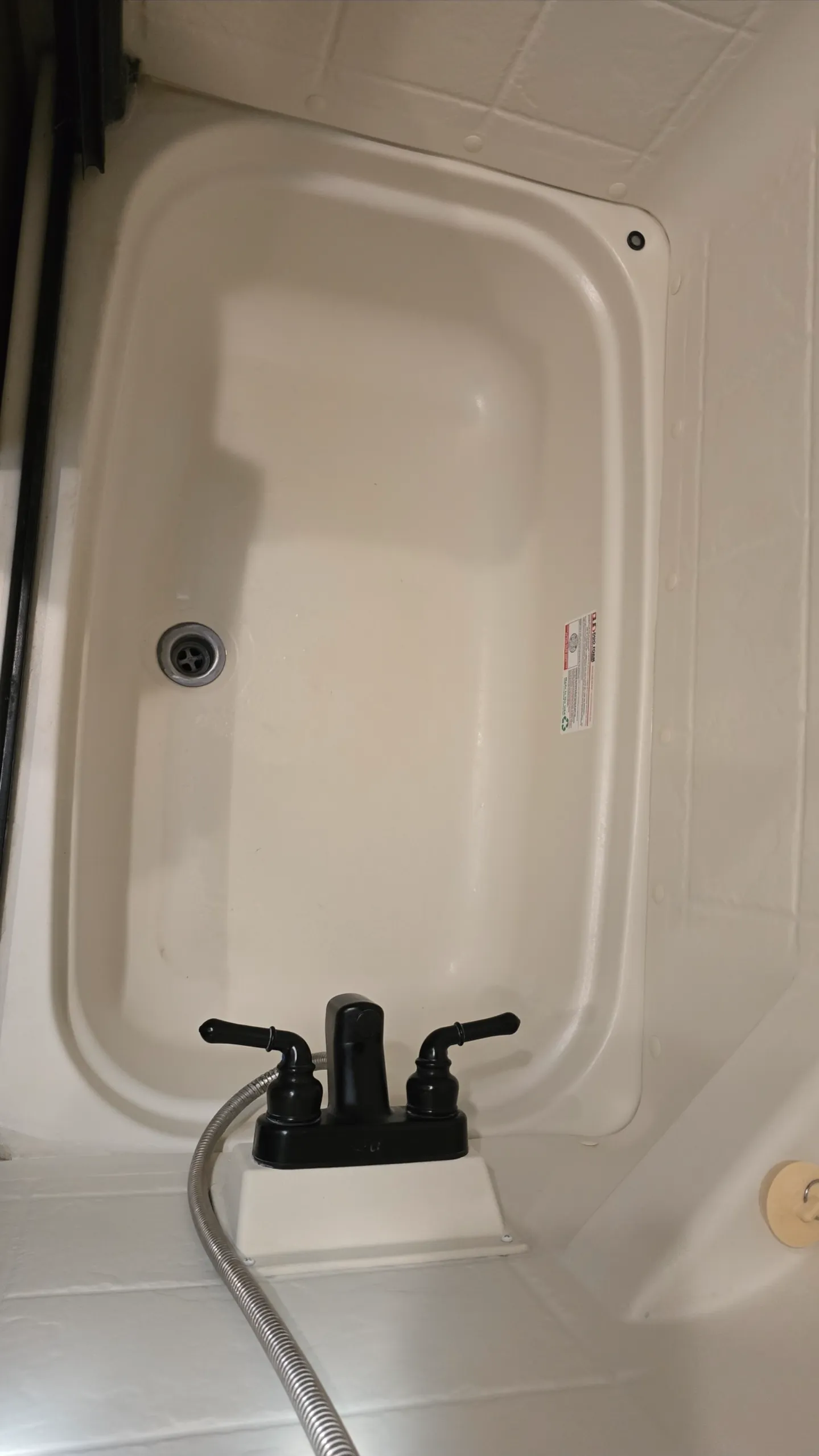 Clean RV shower pan