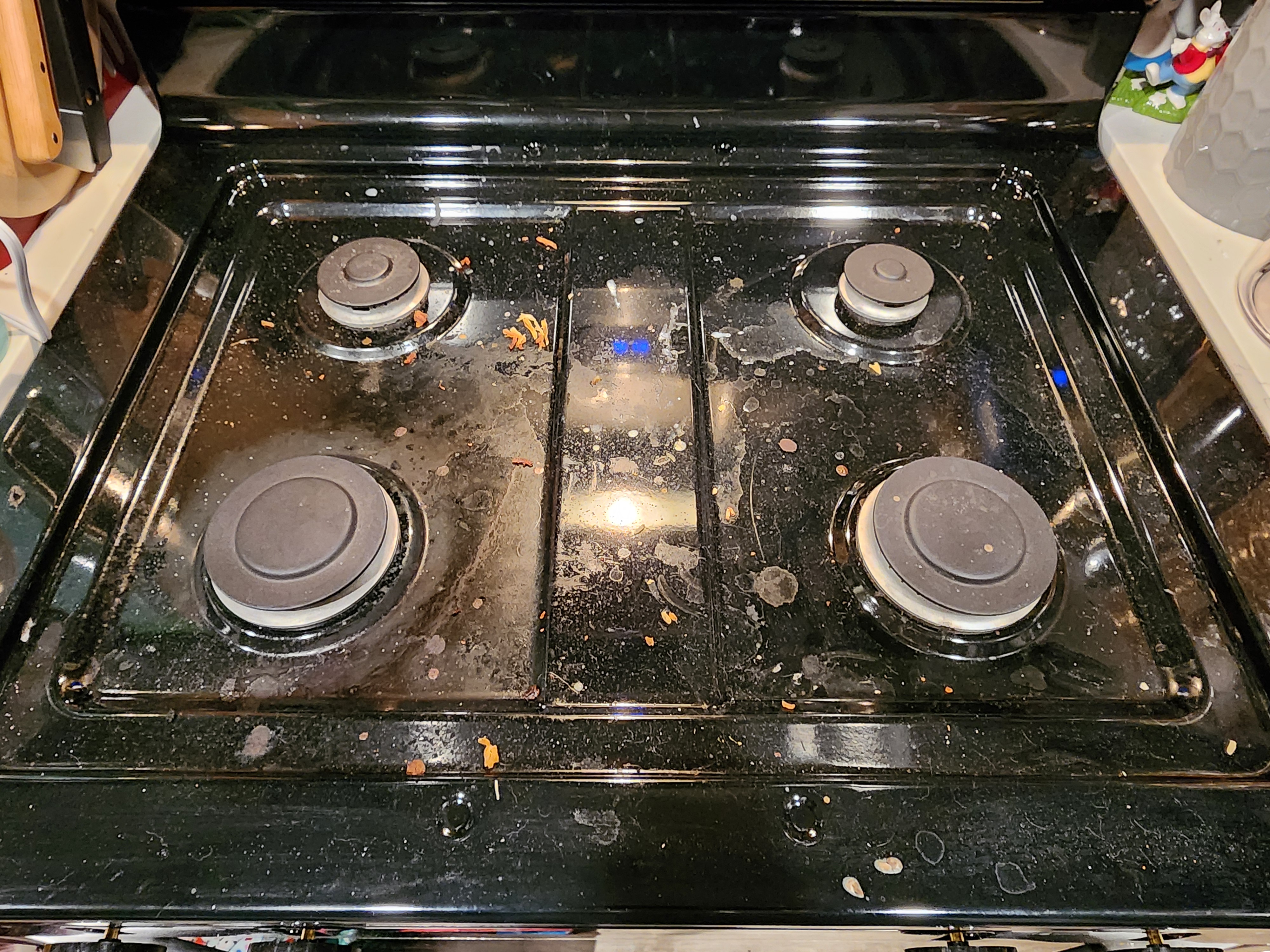 Stovetop before cleaning