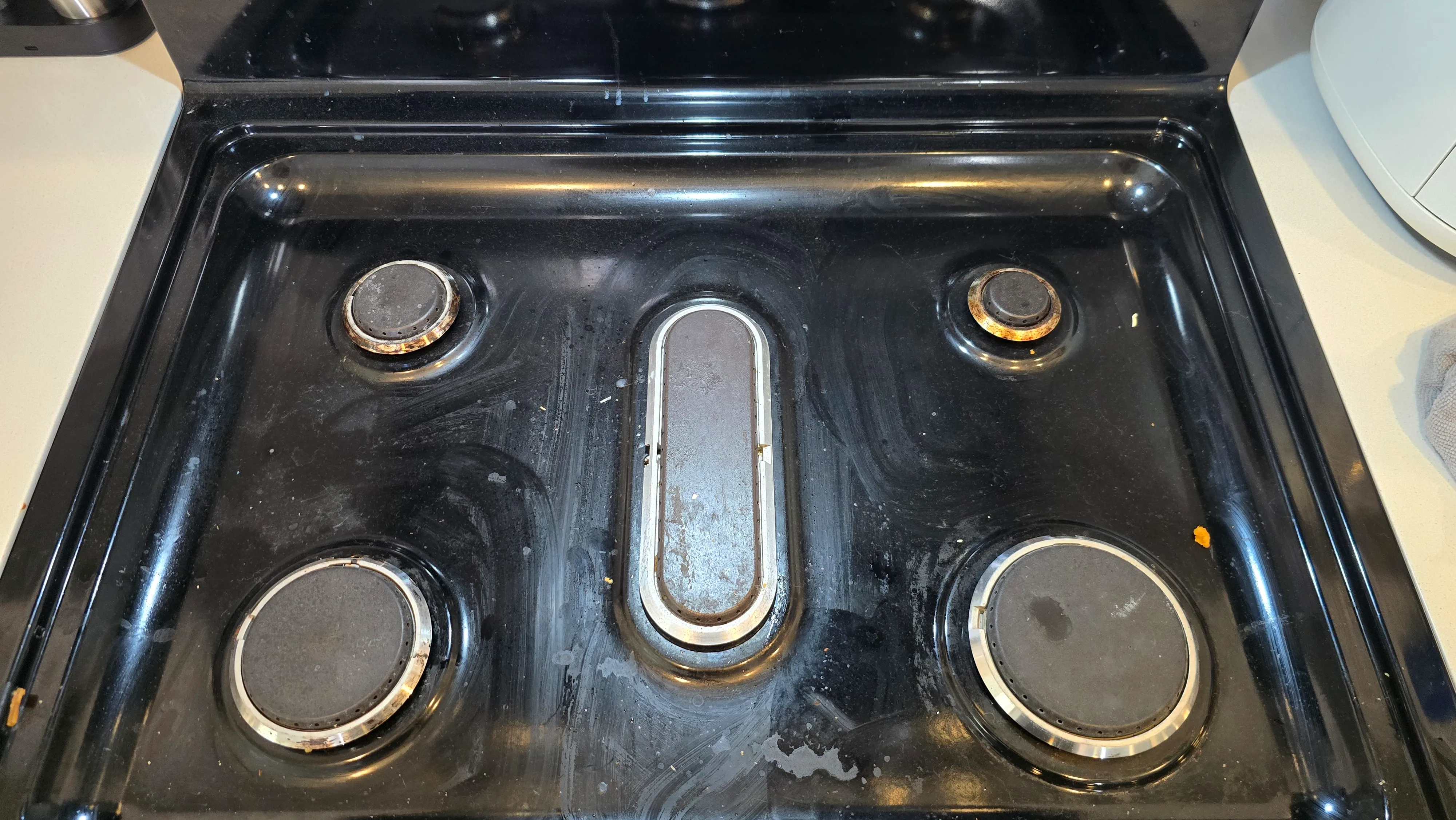 Stovetop before cleaning