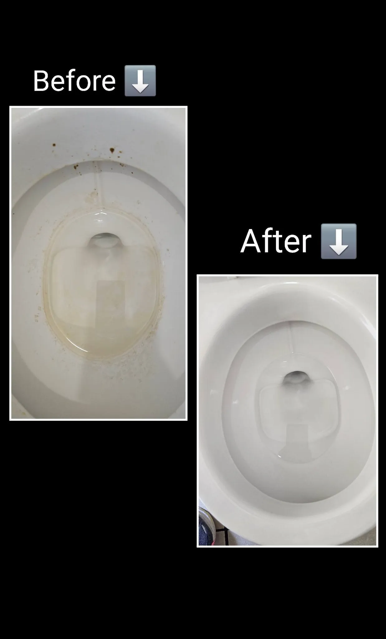 Mineral buildup before and after cleaning in St. George Utah